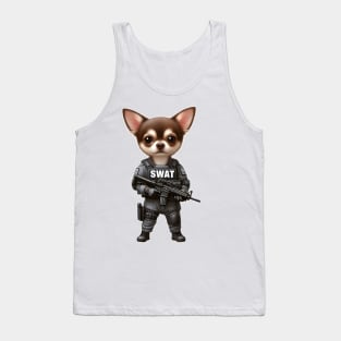 Tactical chihuahua Tank Top